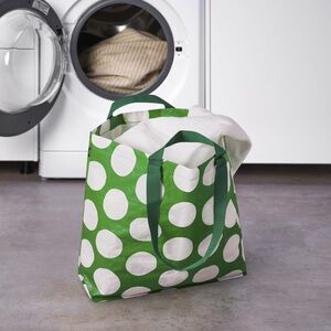 IKEA Green Polka Dot Tote Bag